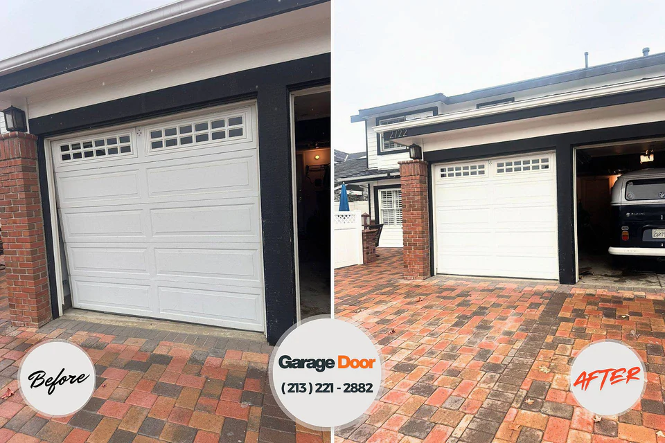 Before and after: garage door repair Mountain Lodge Park, NY